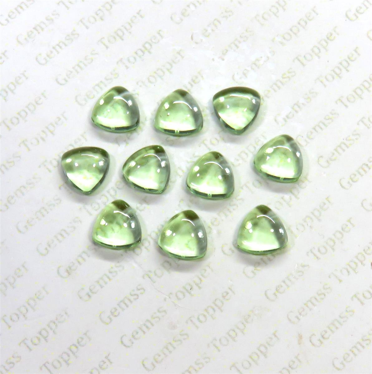 Green Amethyst 10x10 mm Trillion Cabochon